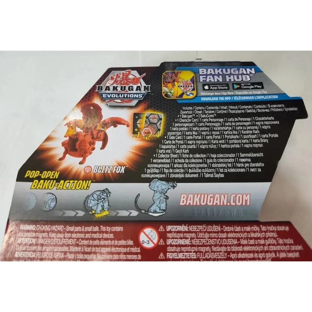 Blitzfox Bakugan Evolutions 3'' Battle Figure Spin Master Fun Game! SEE B6.5WA93